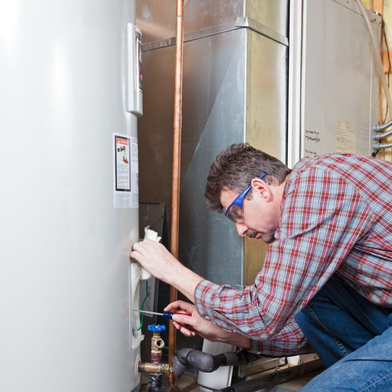 Technician working on water heater remodel in Sparks, Nevada